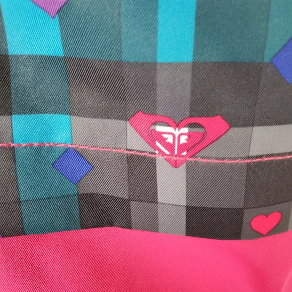 Roxy Sweet Pea One Piece Snowsuit Size  9M NWT Pink Plaid - Picture 6 of 16